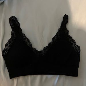 Black lace bra top